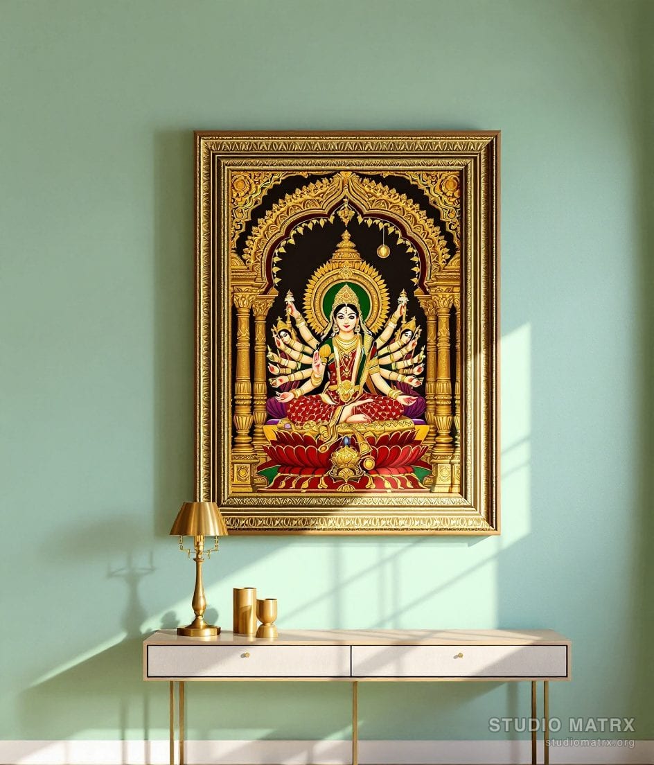 Ashta Lakshmi Tanjore Painting — Sage Wall