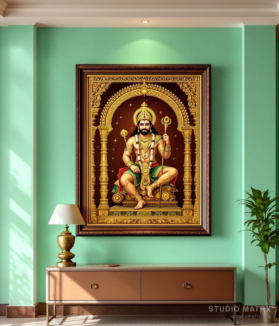 Hanuman Tanjore Painting — Sage Wall
