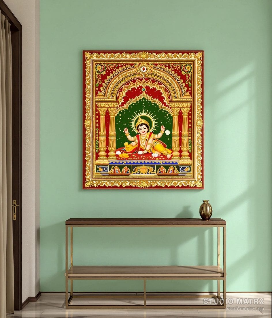 Navaneetha Krishna Painting — Sage Wall
