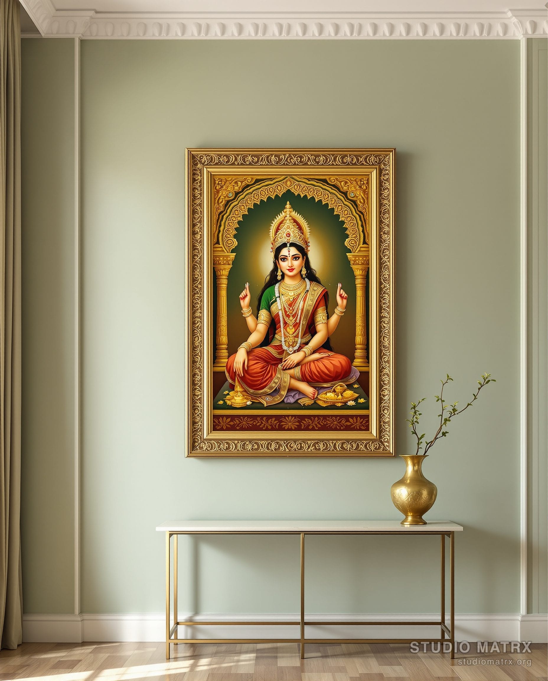 Parvati Tanjore Painting — Sage Wall