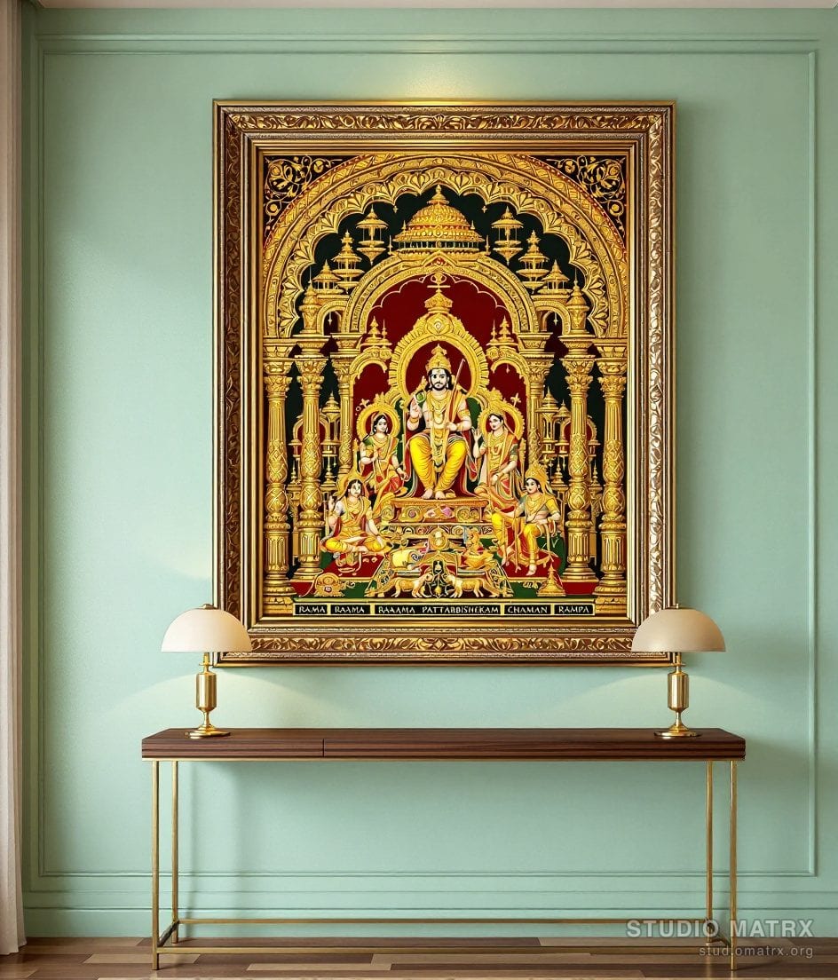 Rama Pattabhishekam Painting — Sage Wall