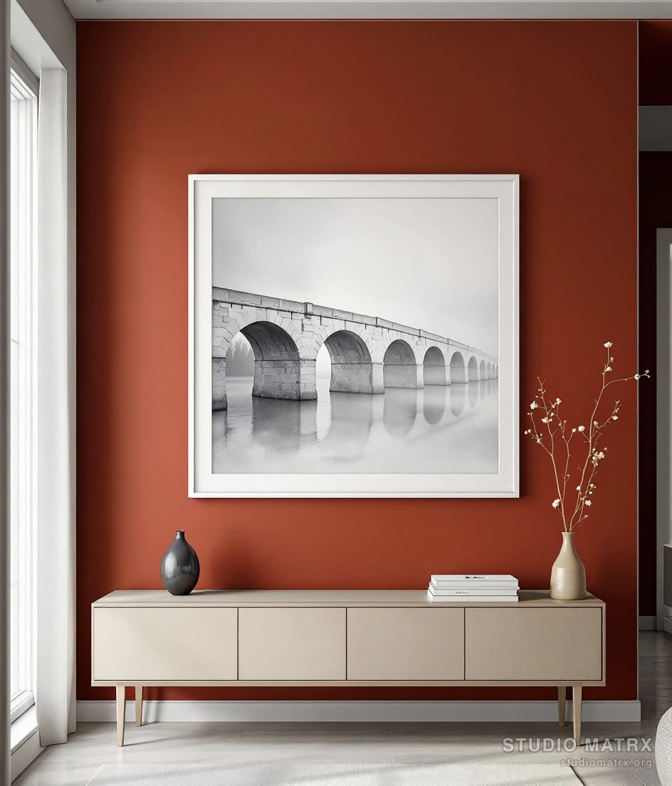 Bridge in Mist — Terracotta Wall