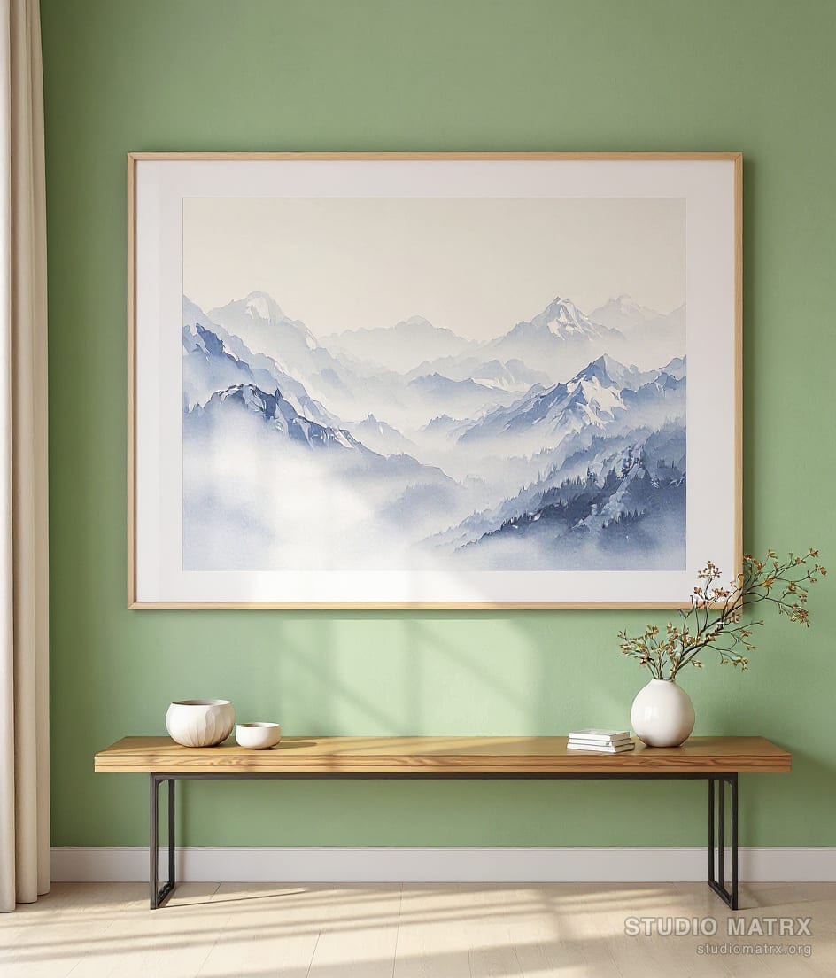 Himalayan Valley at Dawn — Sage Wall