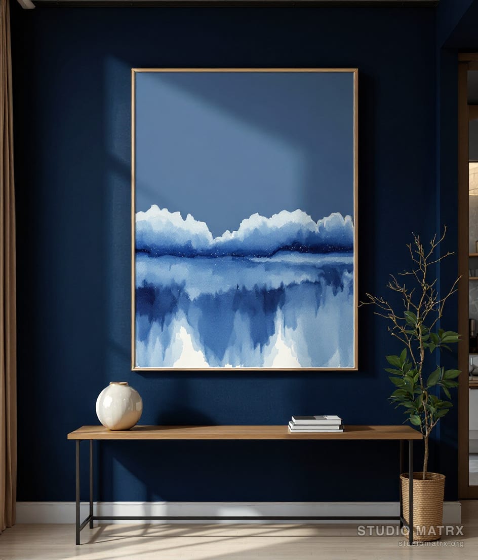 Indigo Wash — Navy Wall