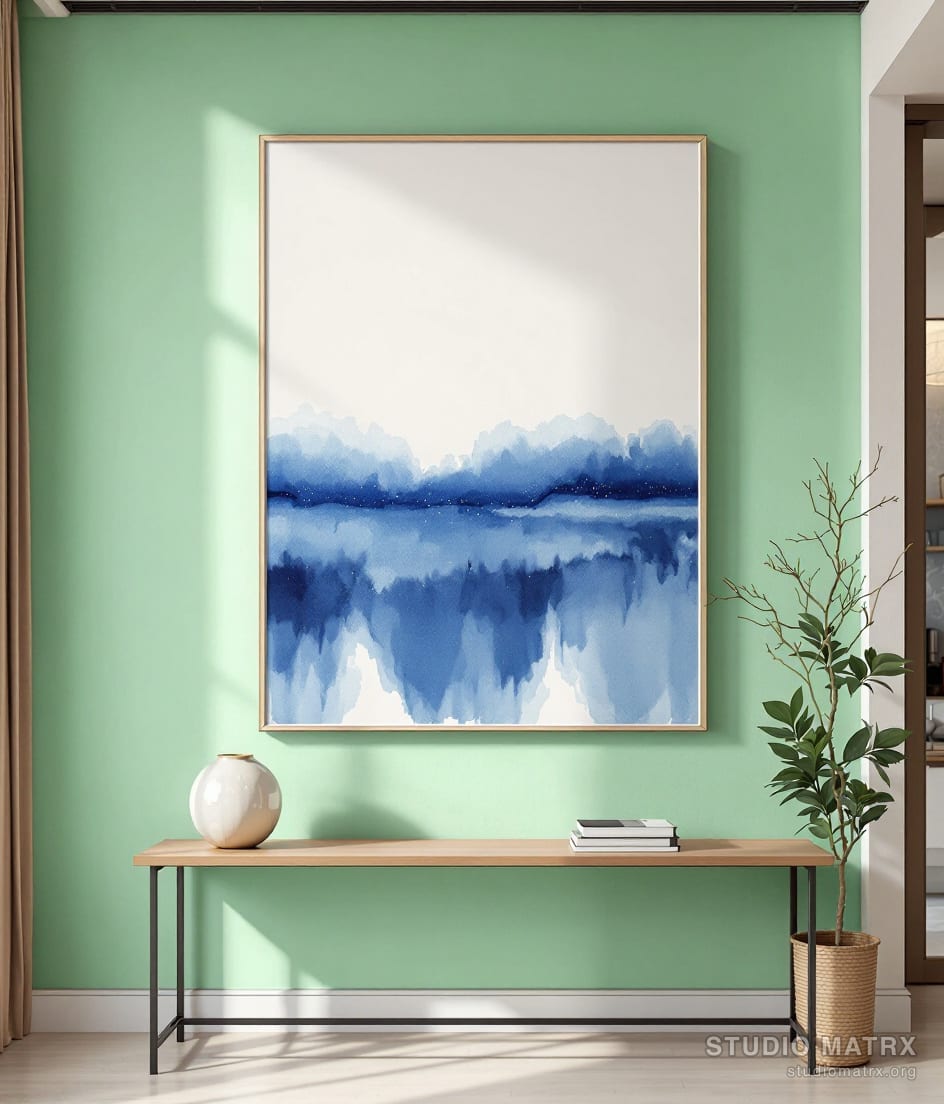 Indigo Wash — Sage Wall