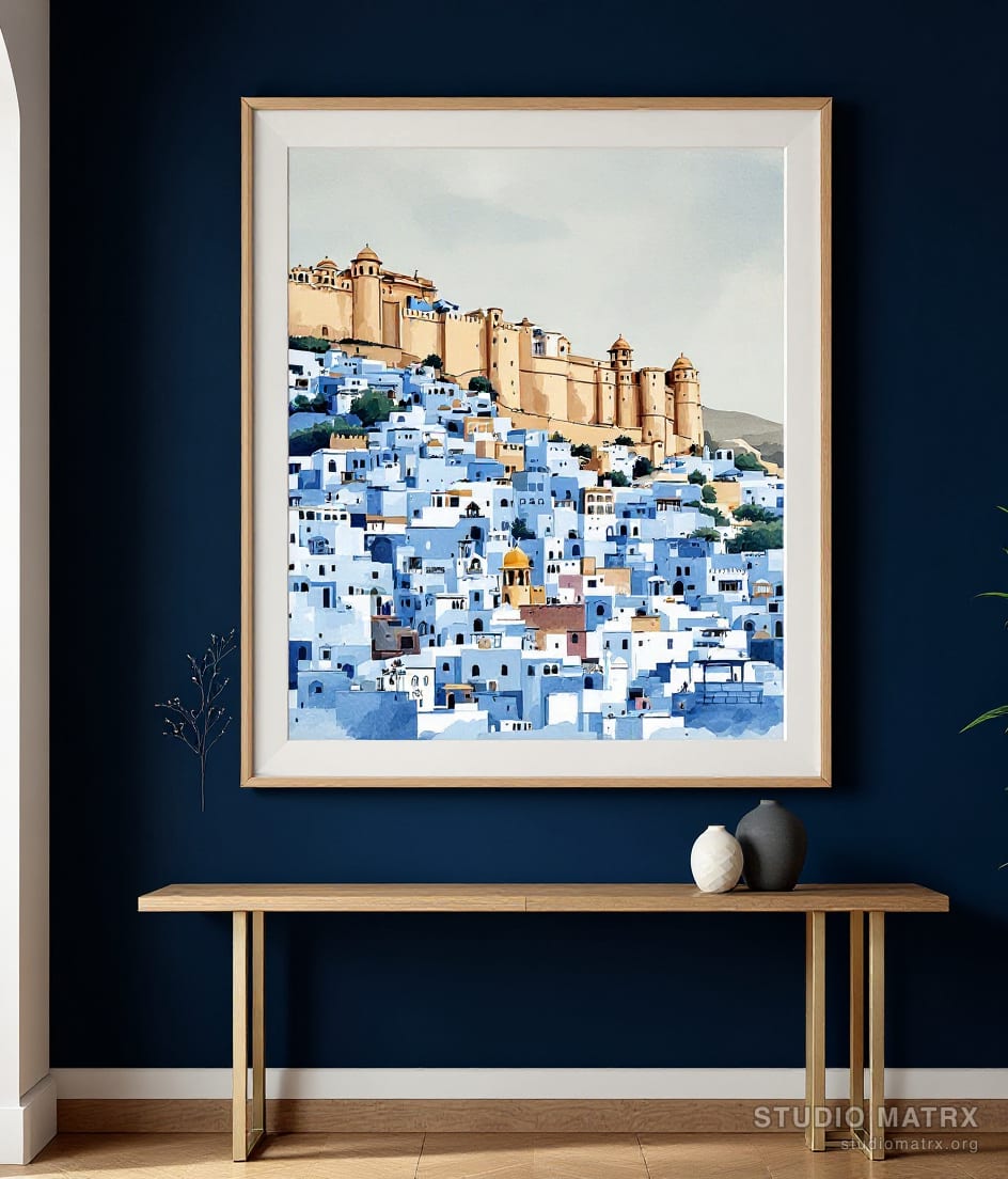 Jodhpur Blue City — Navy Wall