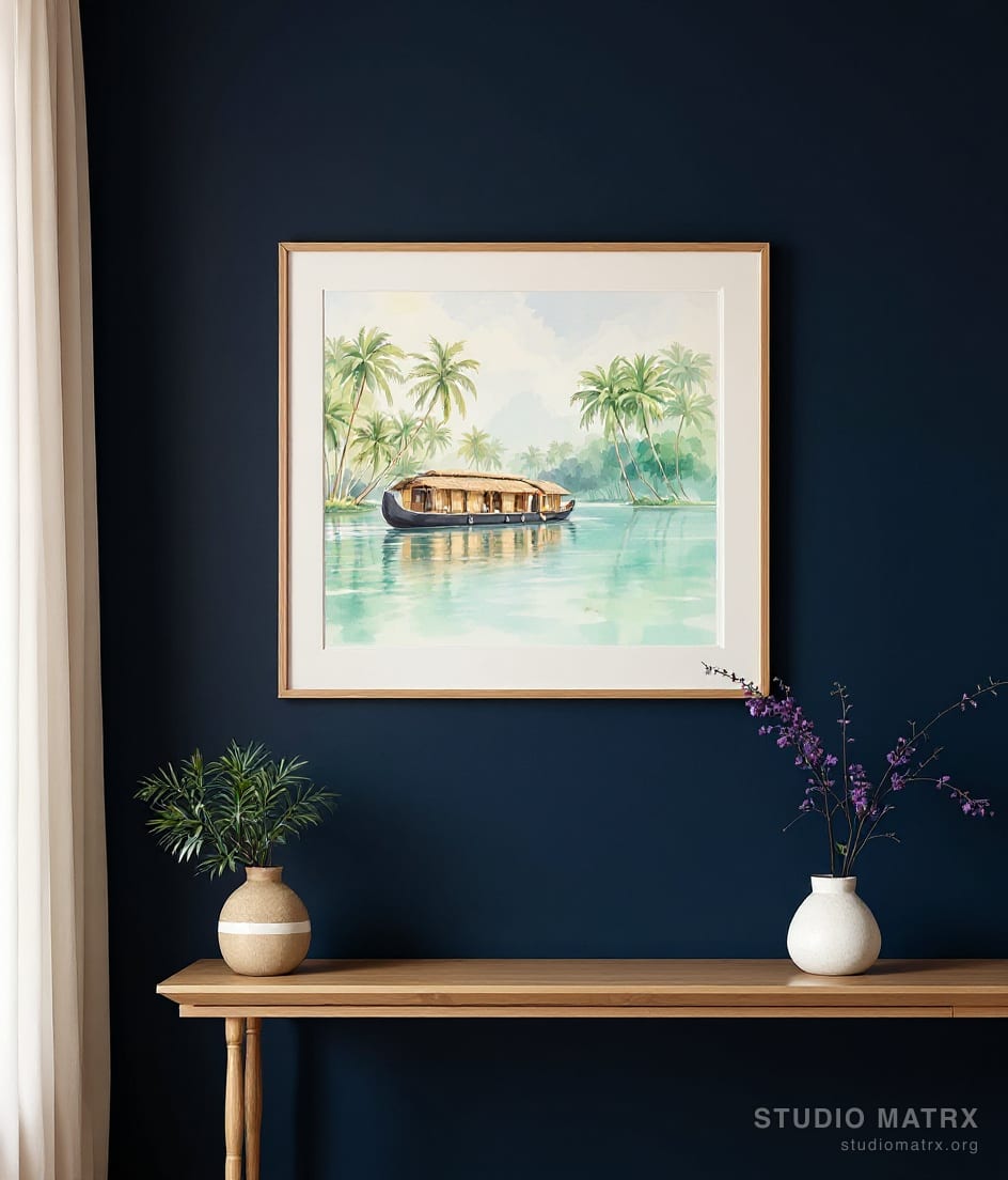 Kerala Backwaters — Navy Wall