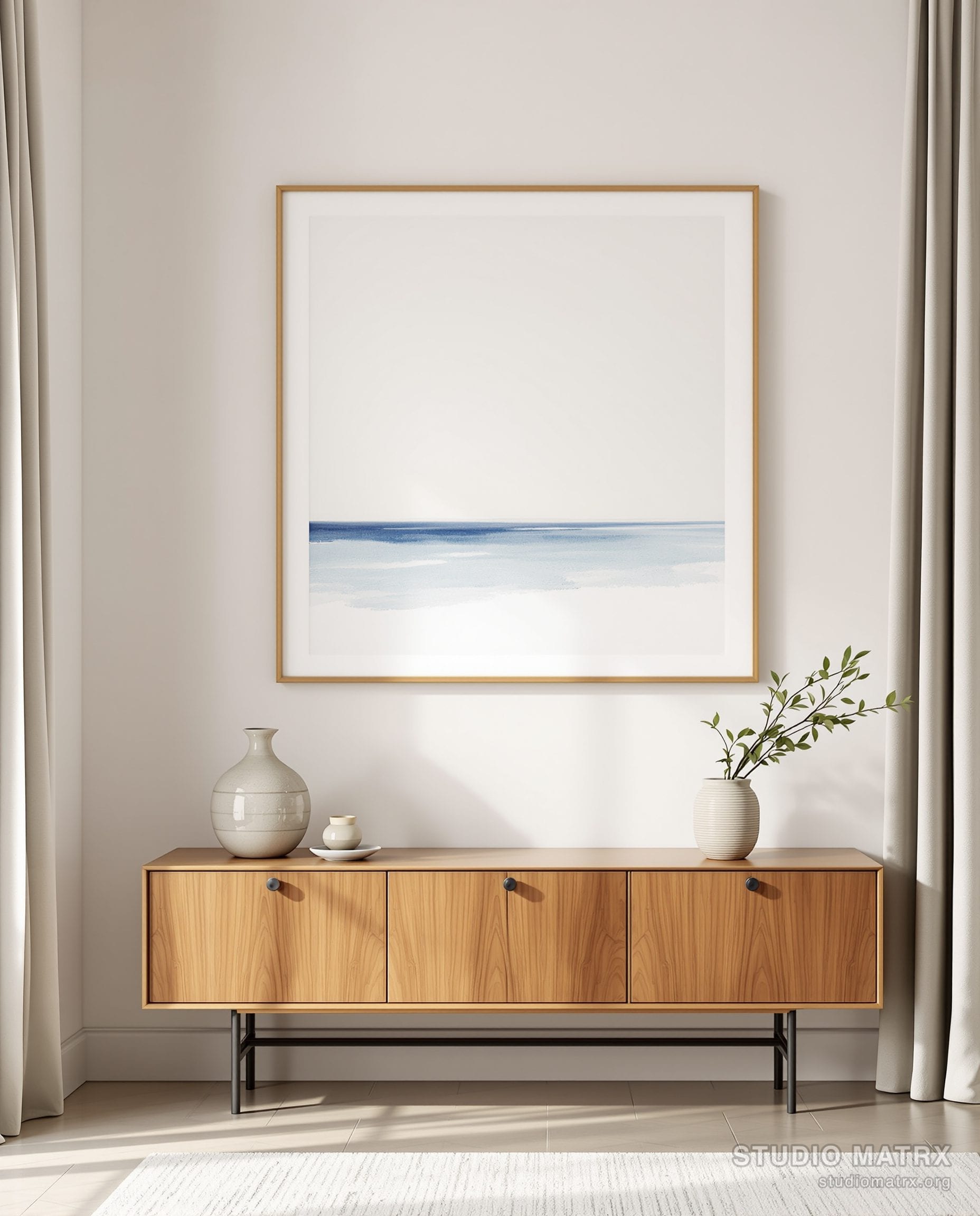 Minimal Horizon — Warm White Wall