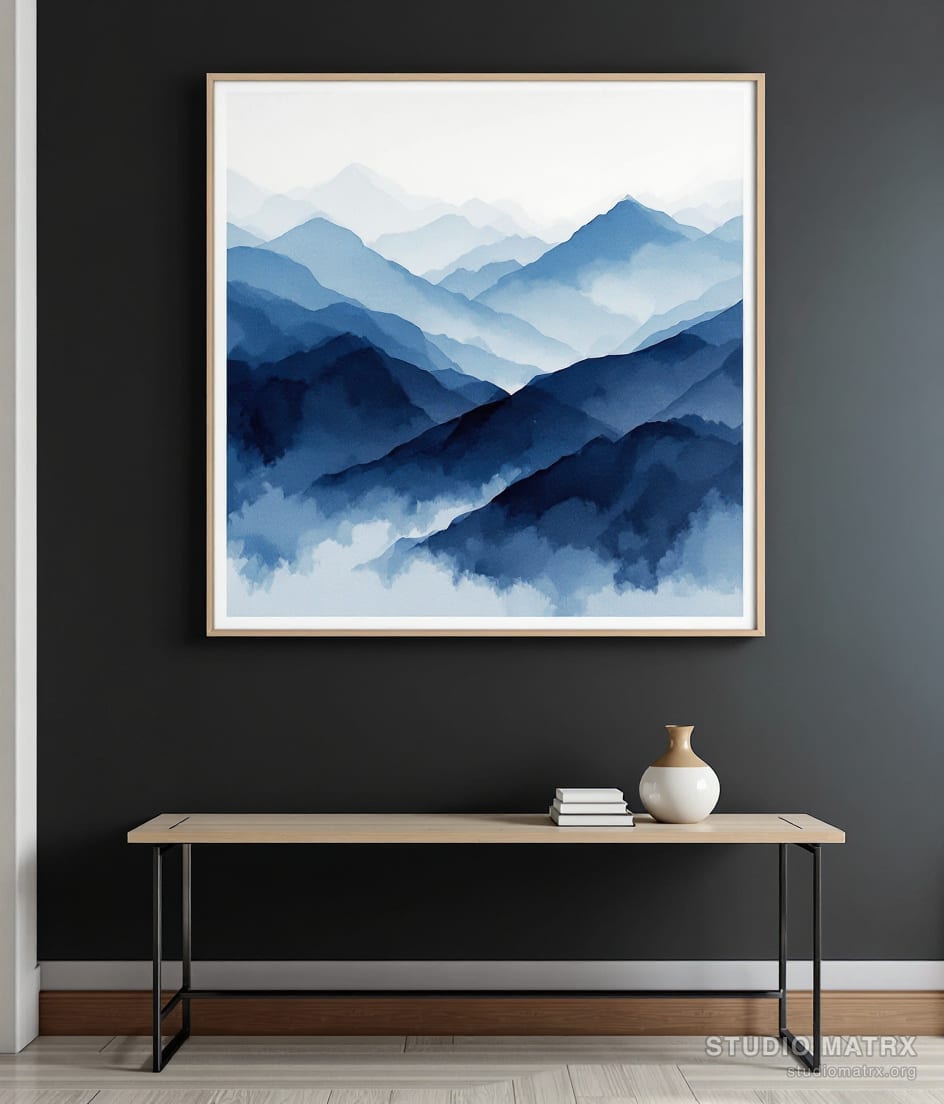 Mountains Into Washes — Charcoal Wall
