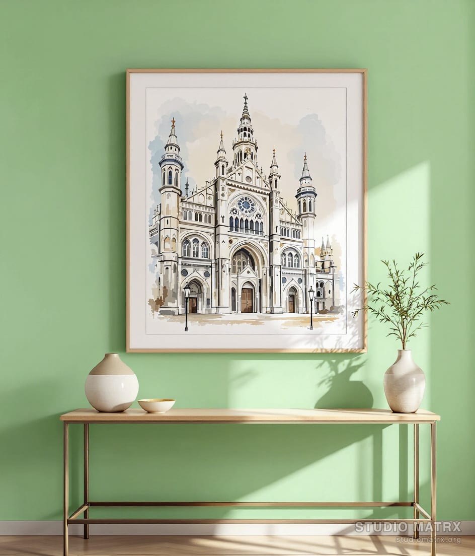 Mumbai Heritage Facade — Sage Wall