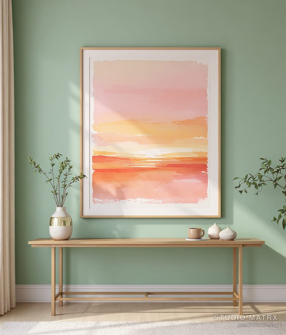 Sunset Gradient — Sage Wall