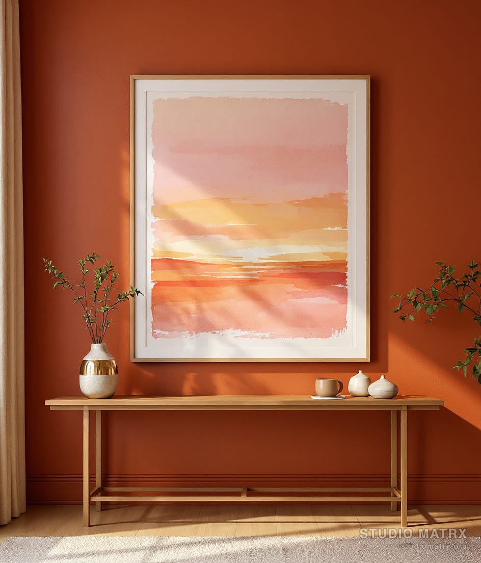 Sunset Gradient — Terracotta Wall