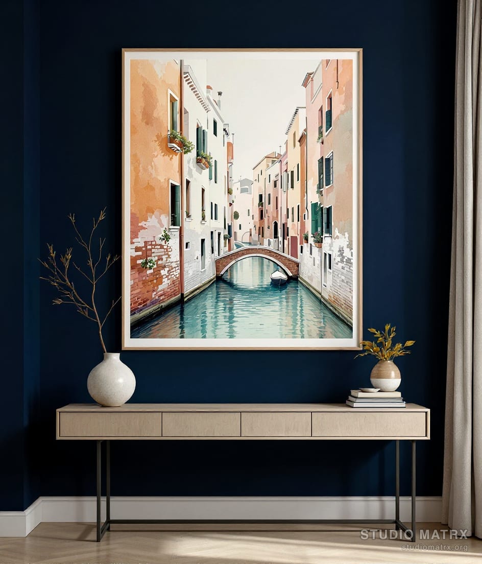 Venetian Canal — Navy Wall