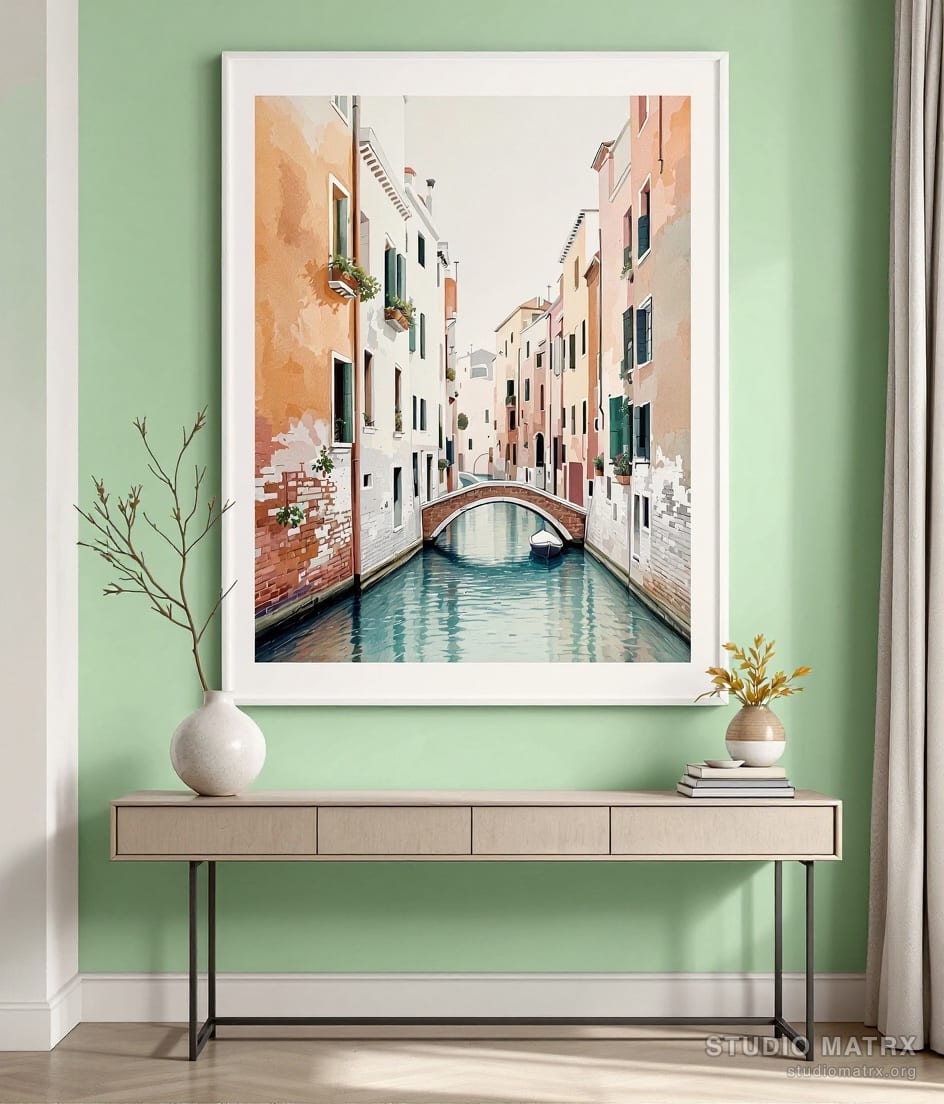 Venetian Canal — Sage Wall