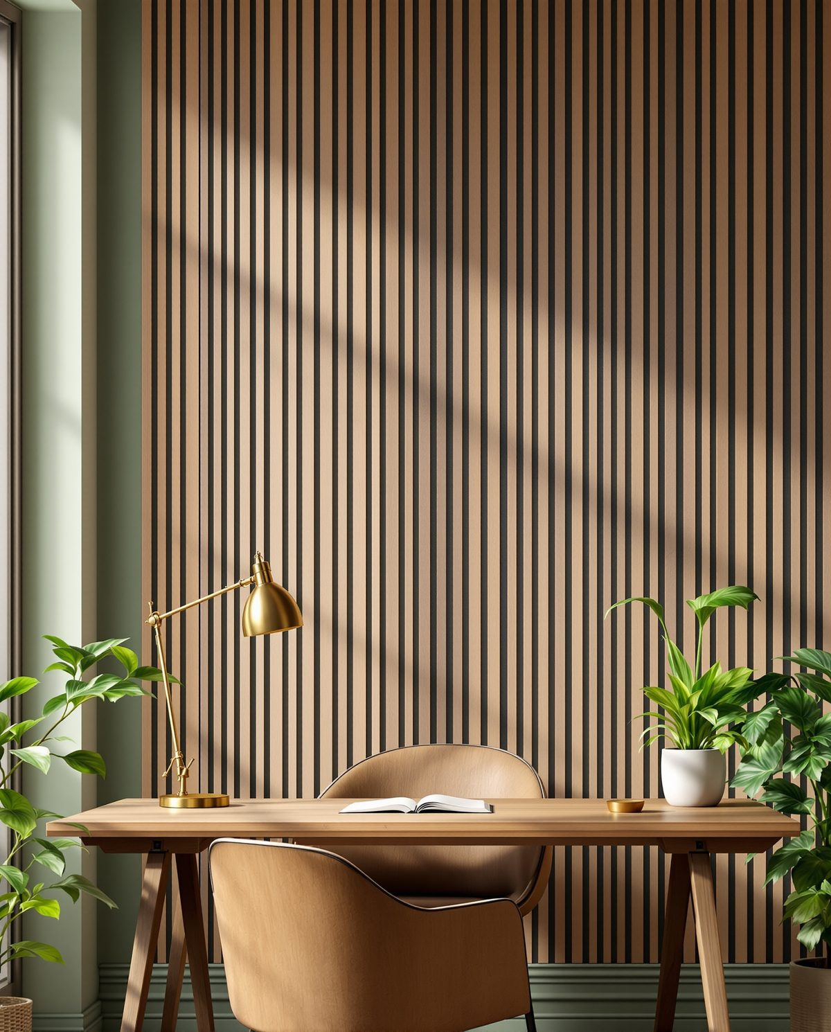 Acoustic Felt and Wood Wall Panel — Sage Wall