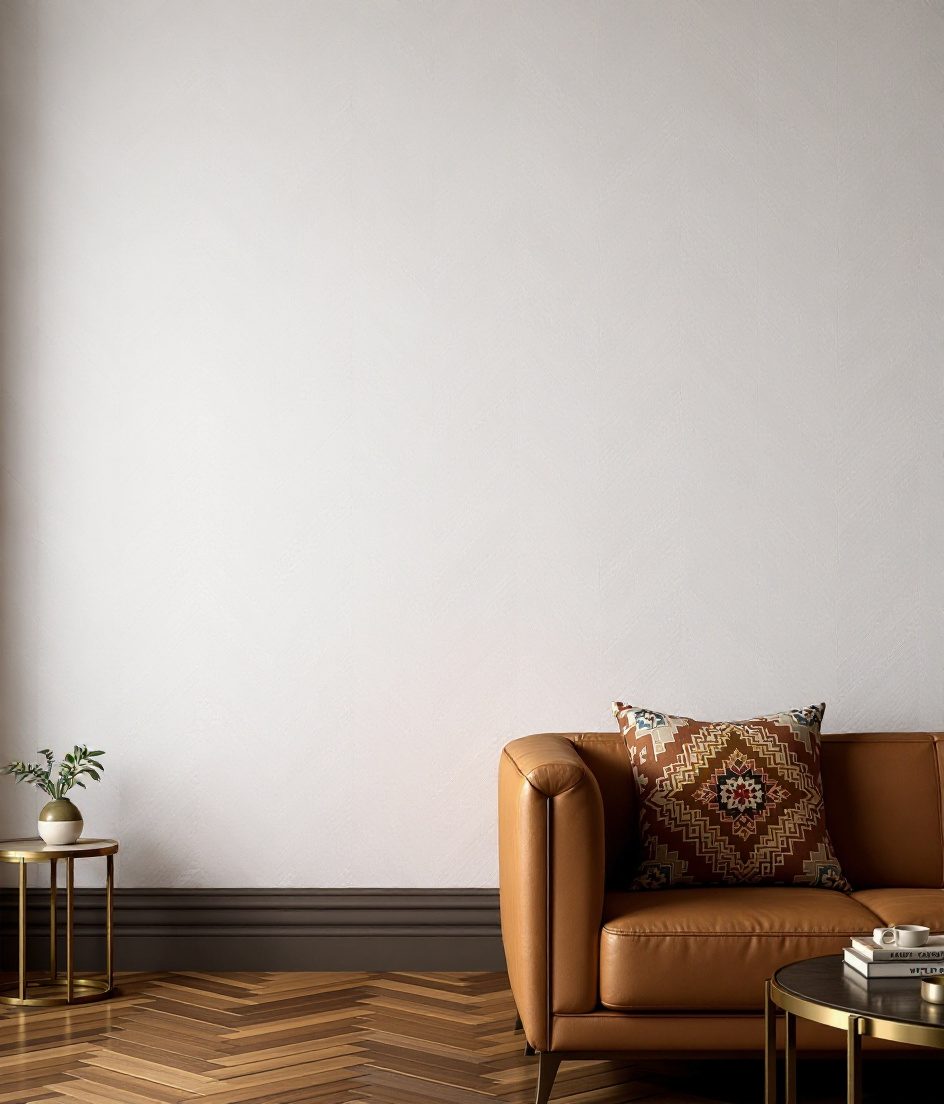 Herringbone Wood Wall Panel — Warm White Wall