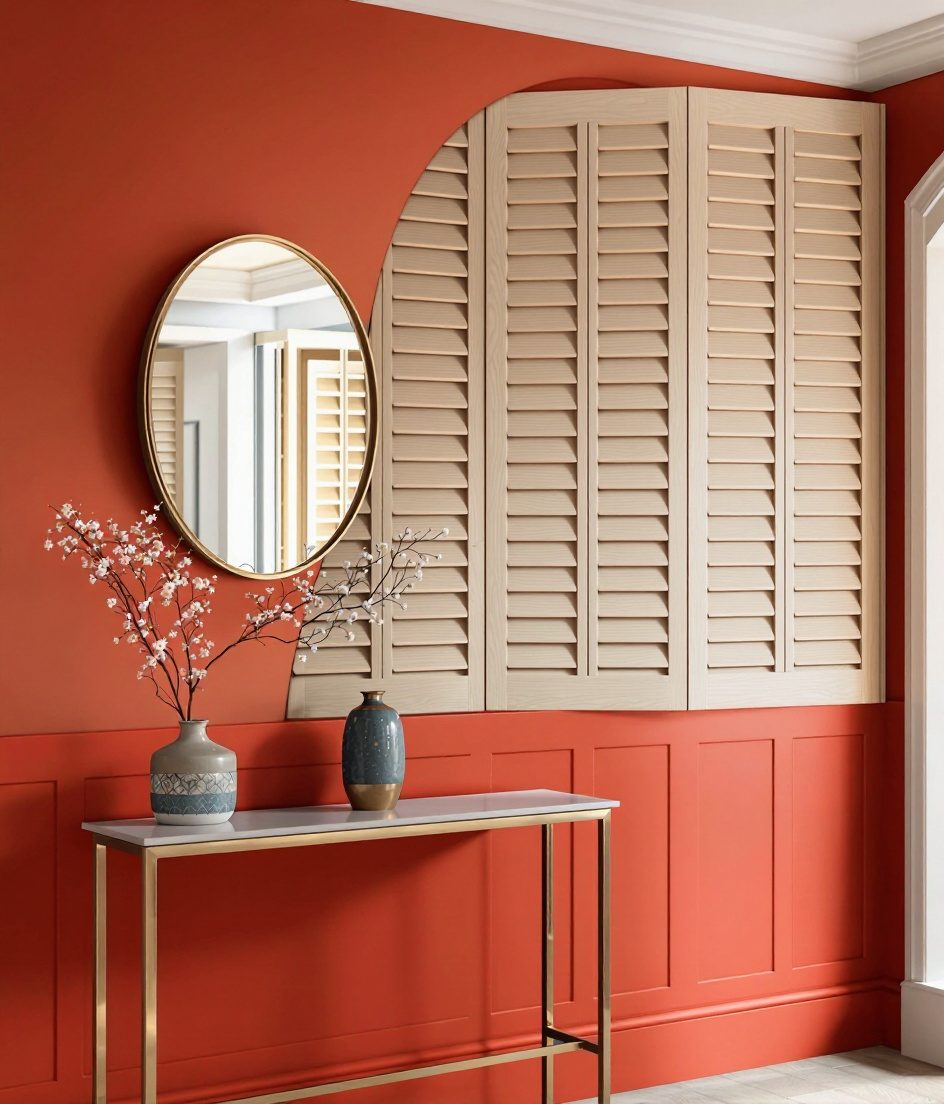 Louvered Wood Wall Panel — Terracotta Wall
