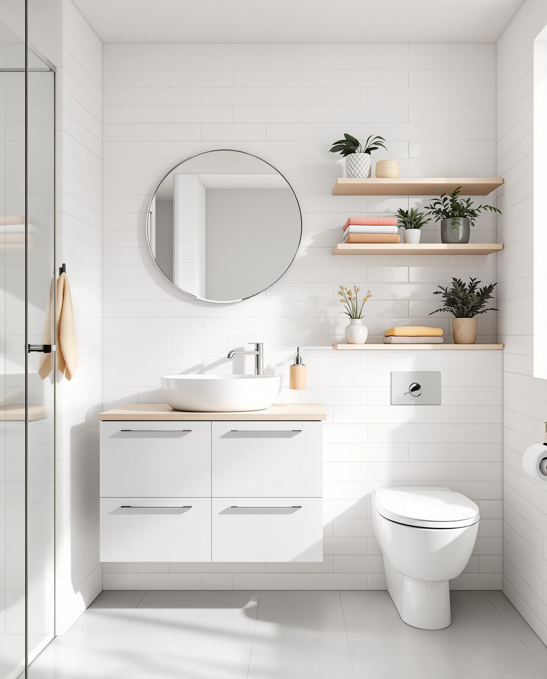 Kids-Friendly Family Bathroom — White Modern