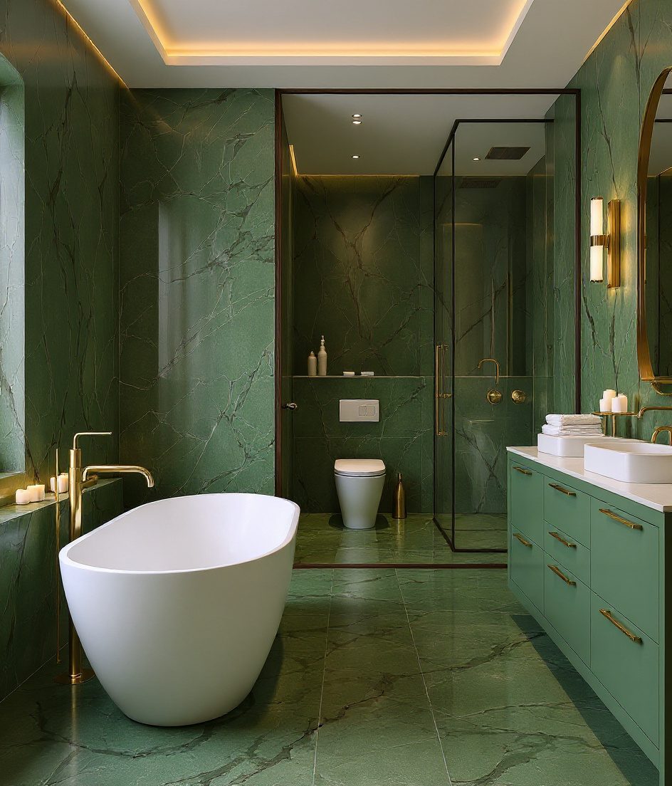 Master Ensuite With Freestanding Tub — Sage & Brass