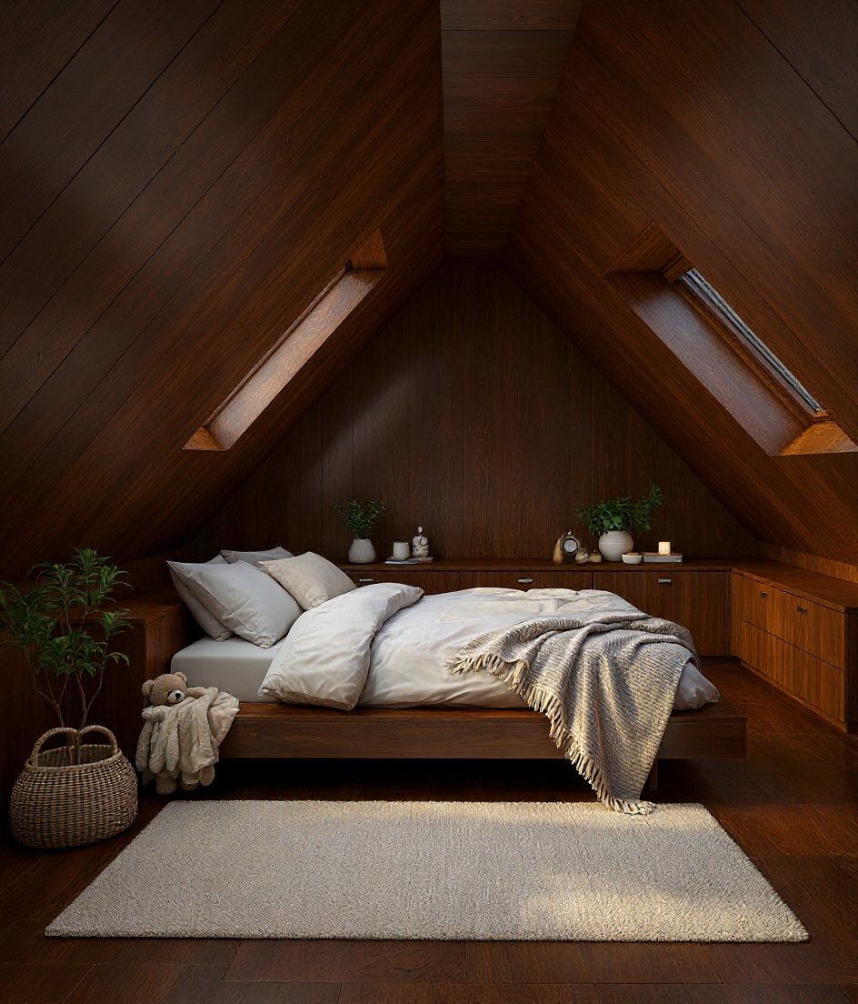 Attic Loft Bedroom — Walnut Classic