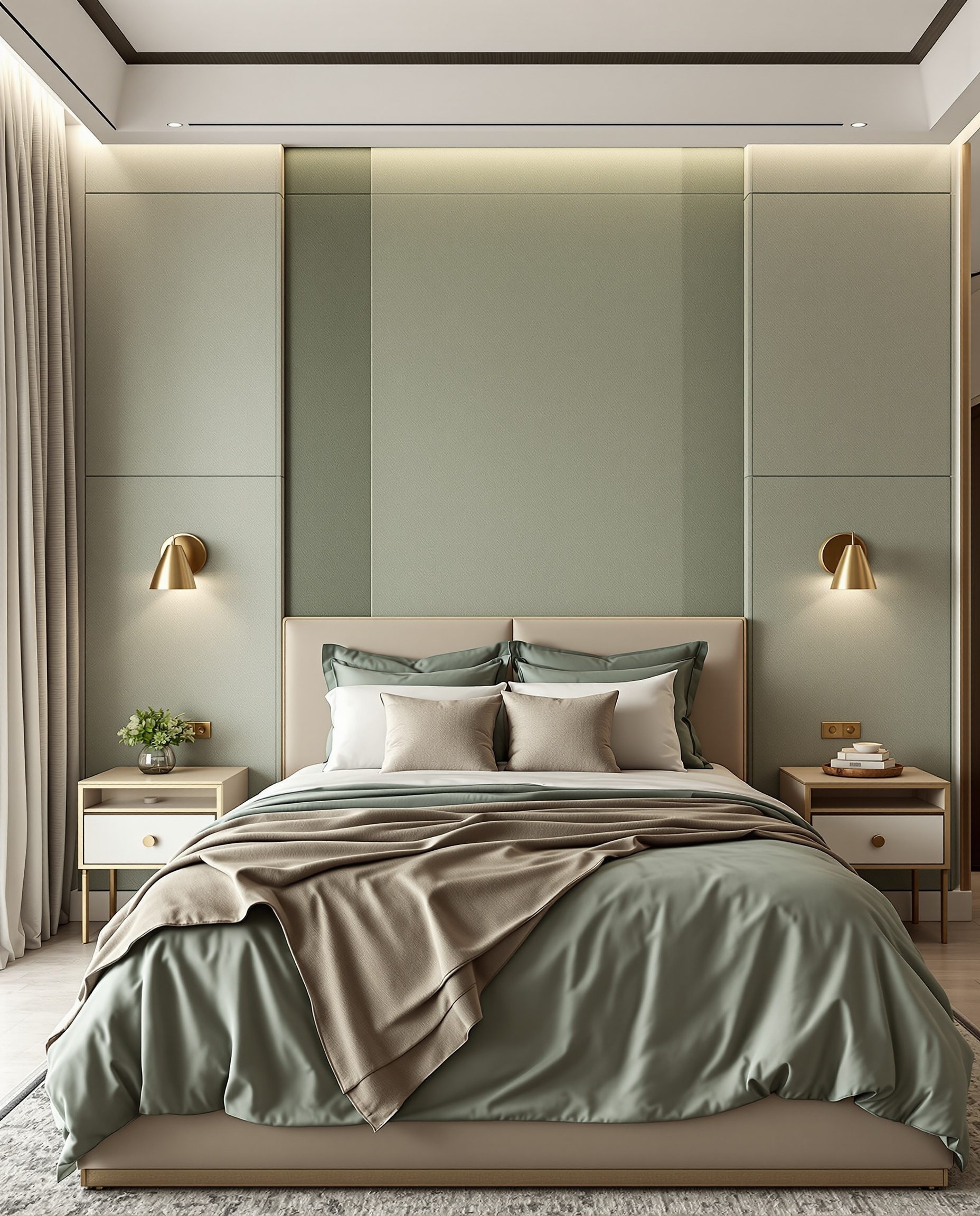 Bedroom With An Accent Wall — Sage & Brass