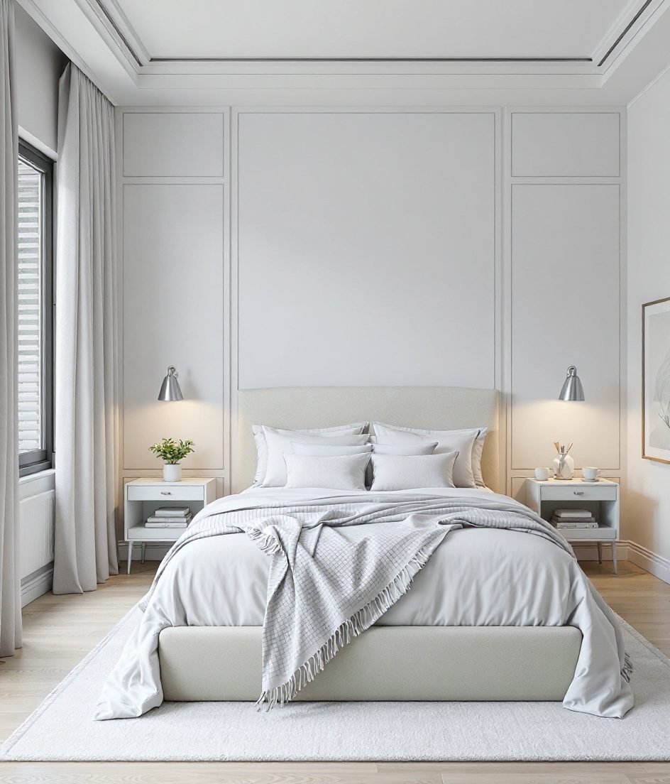 Bedroom With A Reading Nook — White Modern