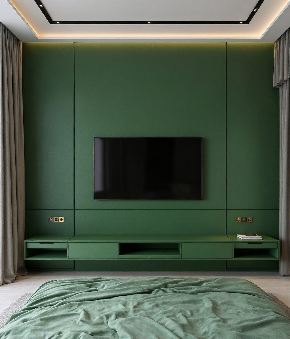 Bedroom With TV Unit — Sage & Brass