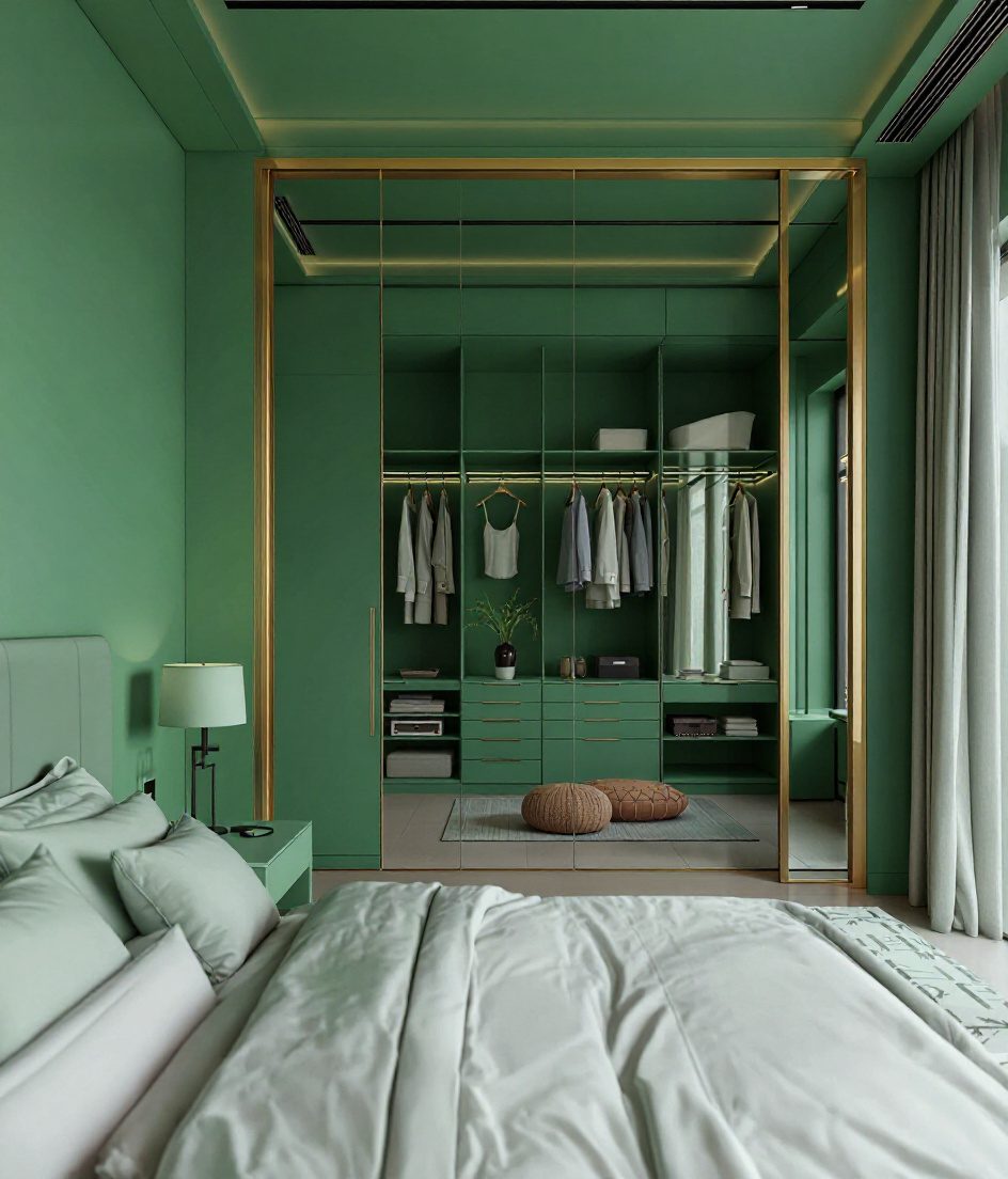 Bedroom With Walk-In Wardrobe — Sage & Brass