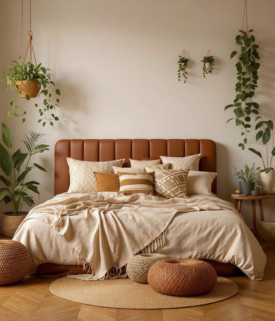 Bohemian Bedroom — Warm Oak