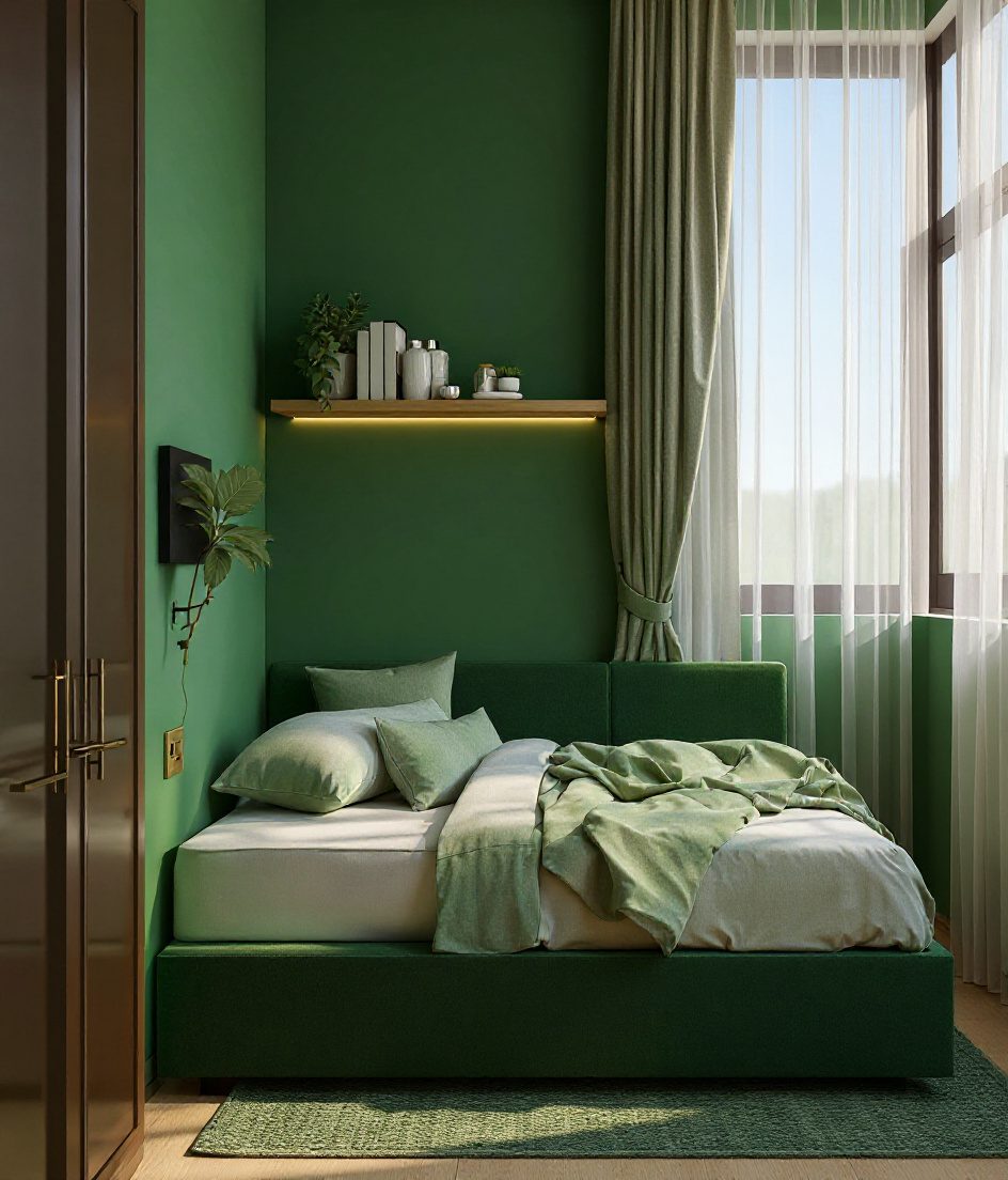 Compact Bedroom For A Small Flat — Sage & Brass