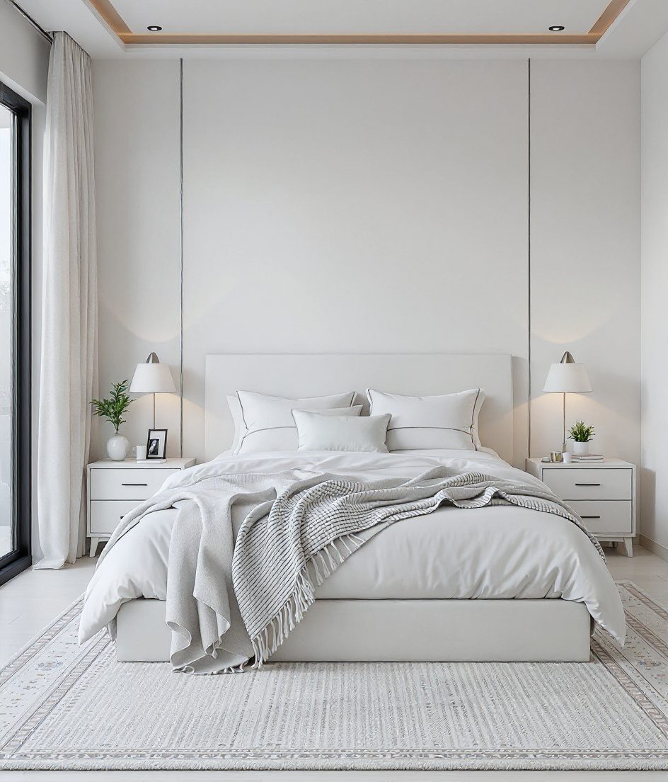 Cosy Warm-Toned Bedroom — White Modern