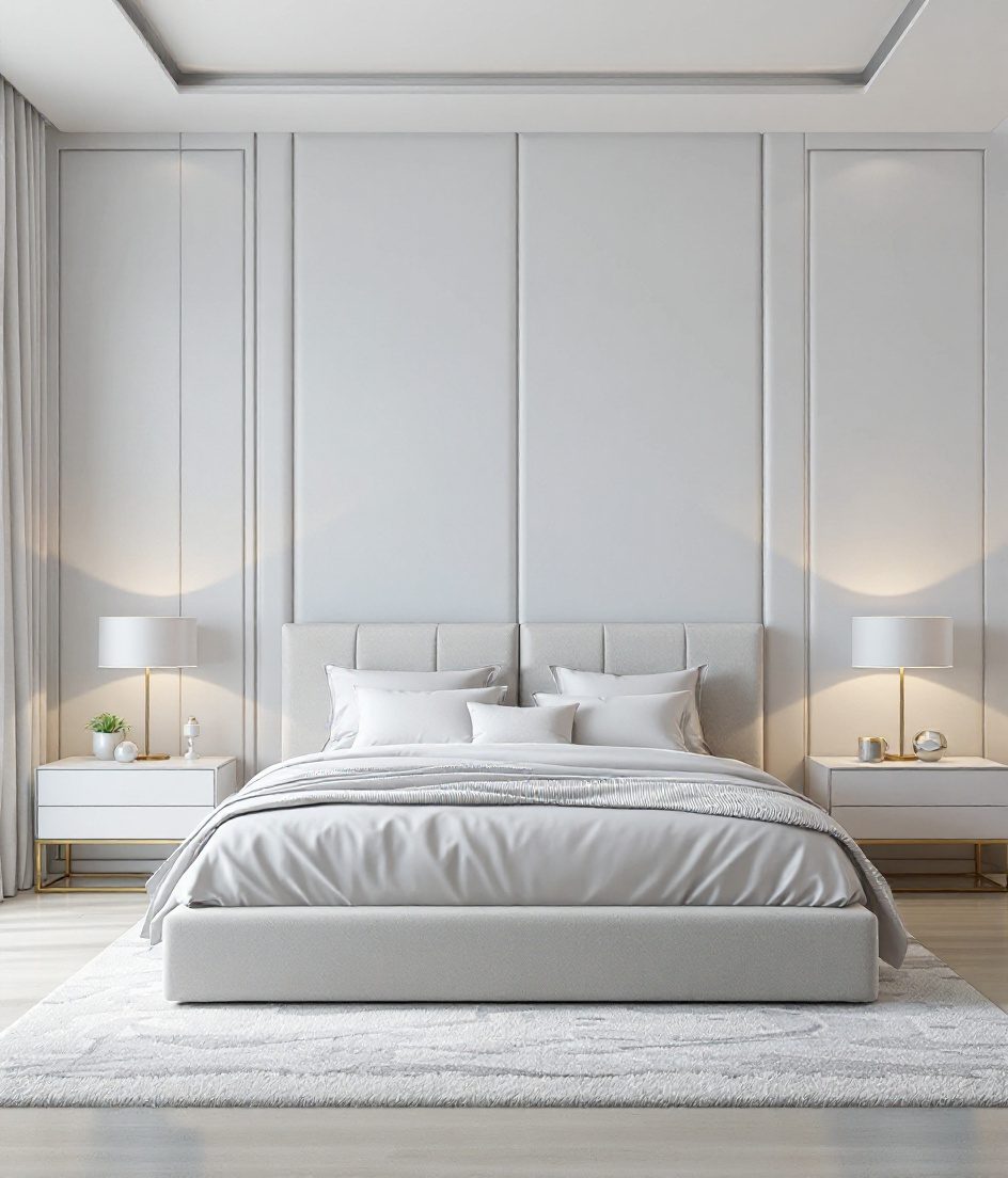 Elegant Couples Master Suite — White Modern