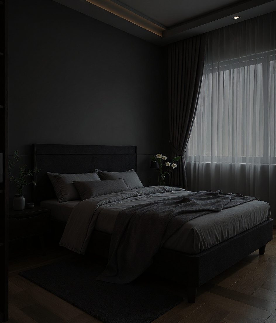 Accessible Bedroom For Parents — Charcoal Minimal
