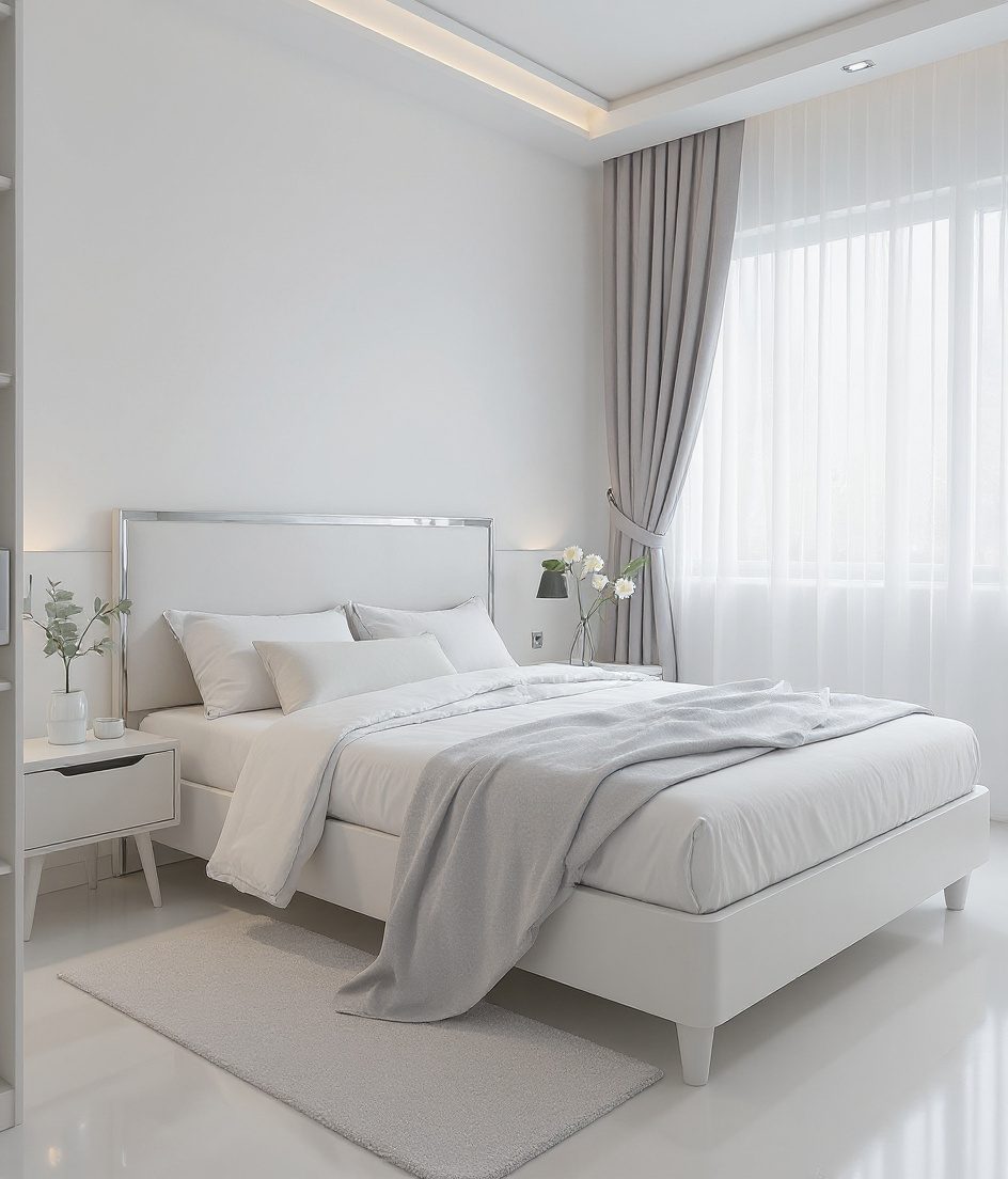 Accessible Bedroom For Parents — White Modern
