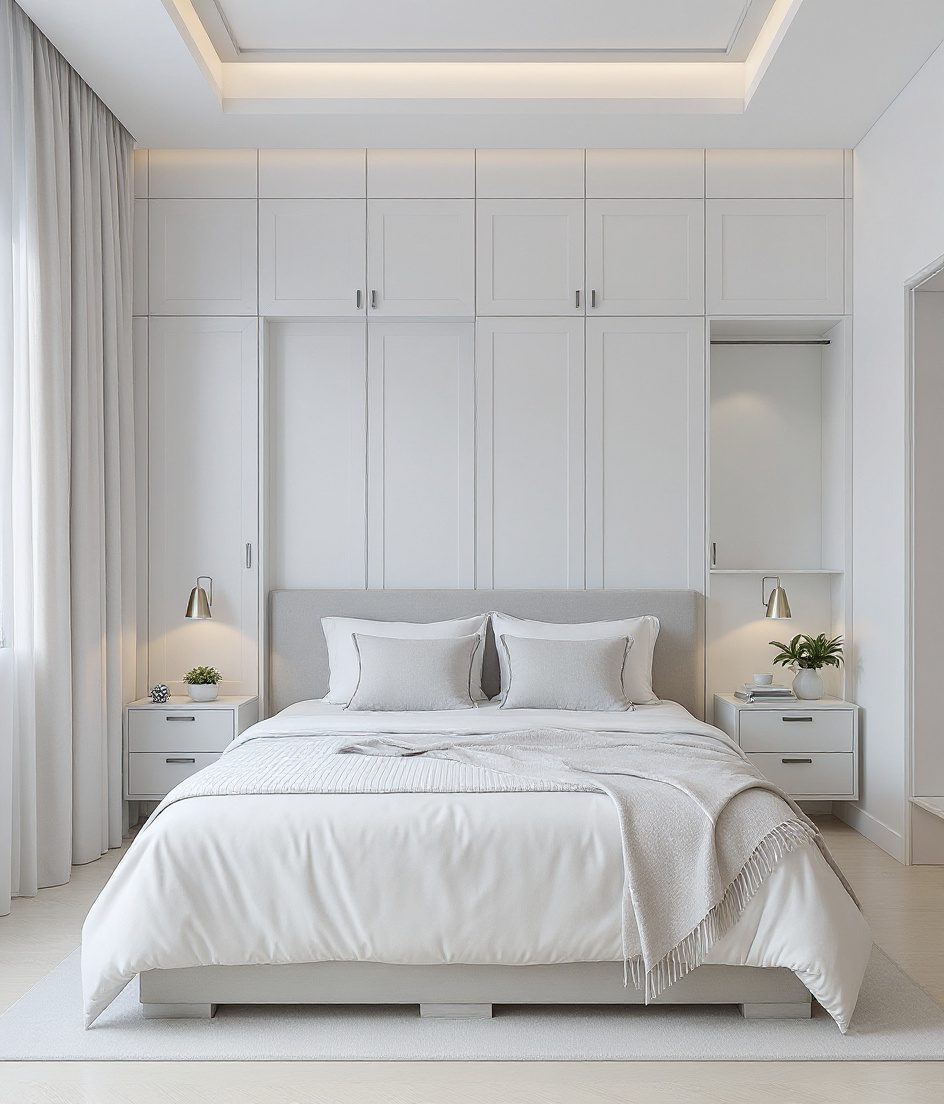 Simple Guest Bedroom — White Modern