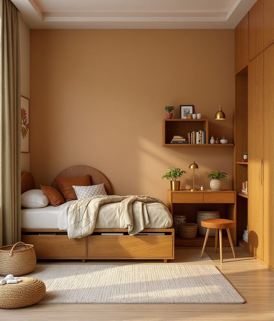 Cheerful Kids Bedroom — Warm Oak