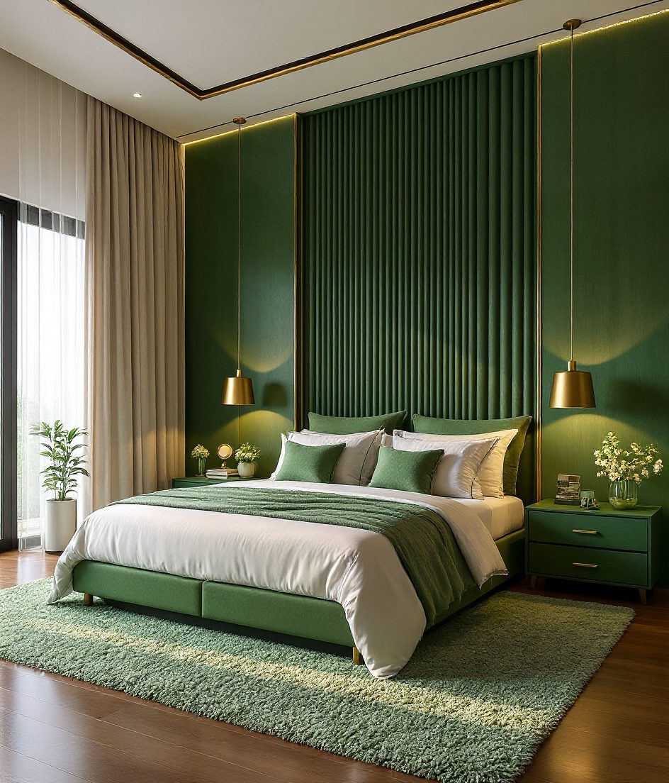 Luxury Master Bedroom — Sage & Brass
