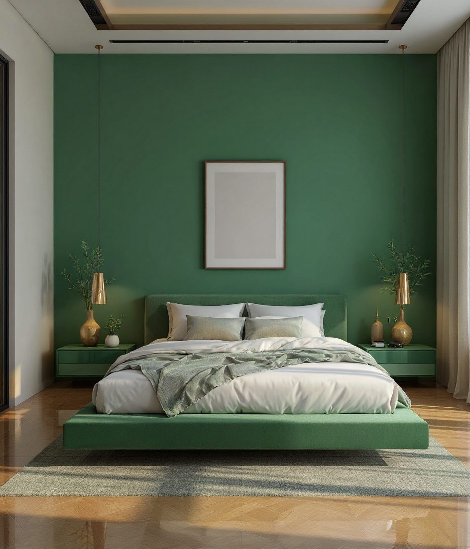 Minimalist Bedroom — Sage & Brass