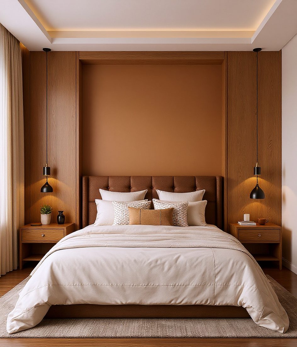 Monochrome Grey-And-White Bedroom — Warm Oak