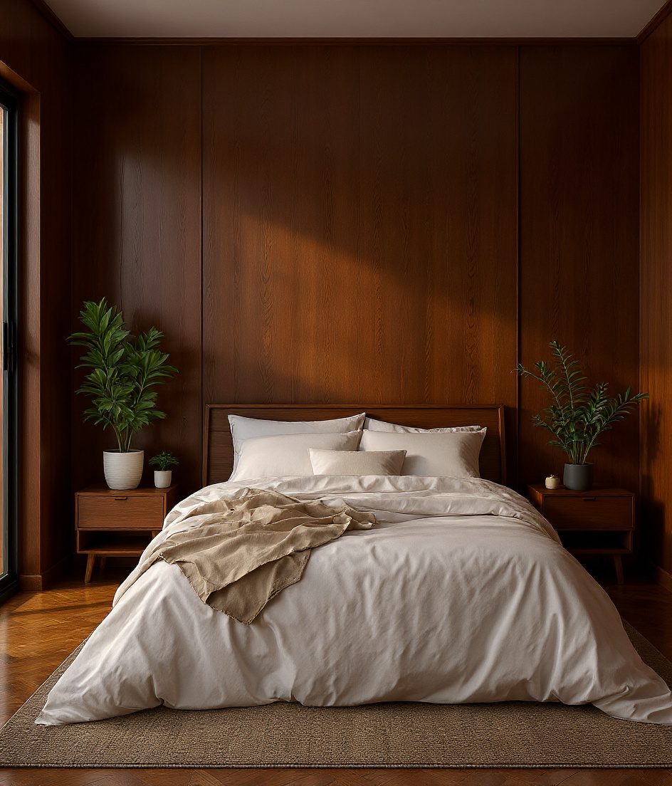 Scandinavian-Style Bedroom — Walnut Classic