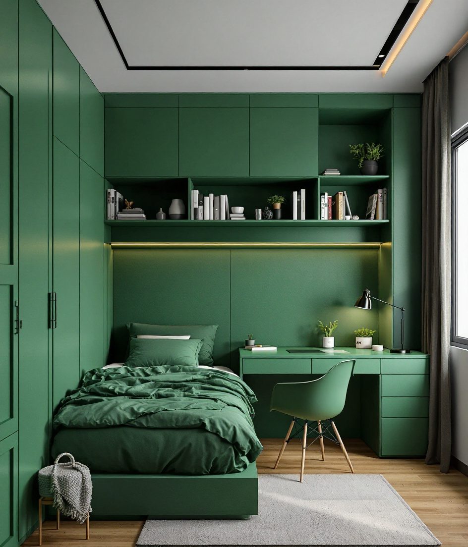 Teen Bedroom With Study Desk — Sage & Brass