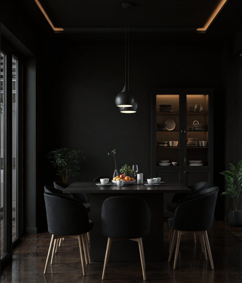 Family Bright Airy Dining — Charcoal Minimal
