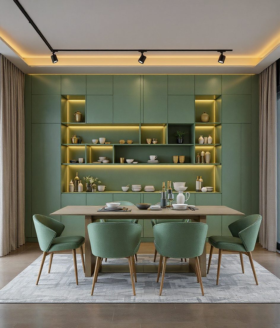 Family Display-Led Dining — Sage & Brass