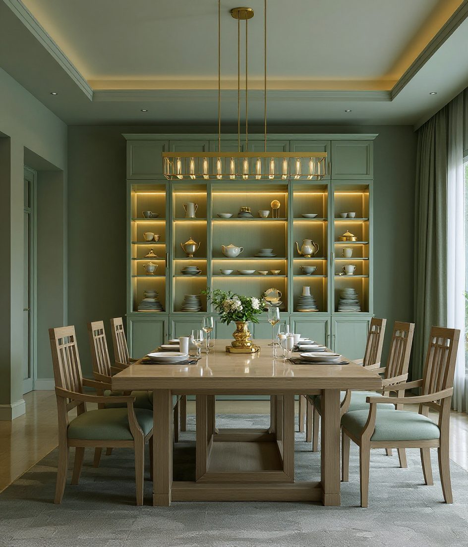 Family Joint Eight-Seater Dining — Sage & Brass