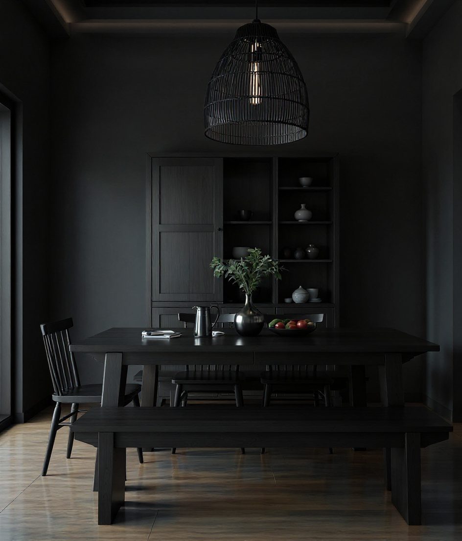 Family Mixed-Seat Dining — Charcoal Minimal