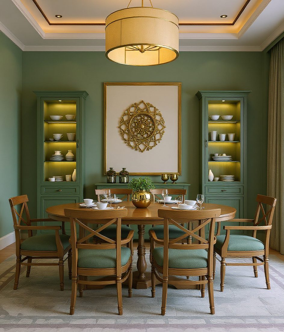 Formal Symmetrical Dining — Sage & Brass