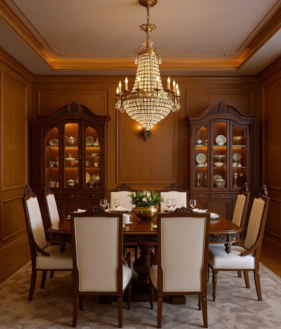 Formal Traditional Dining — Warm Oak