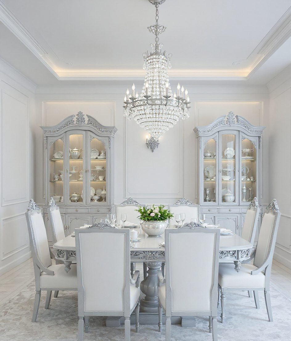 Formal Traditional Dining — White Modern