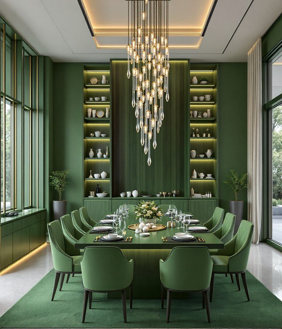 Luxury Double-Height Dining — Sage & Brass
