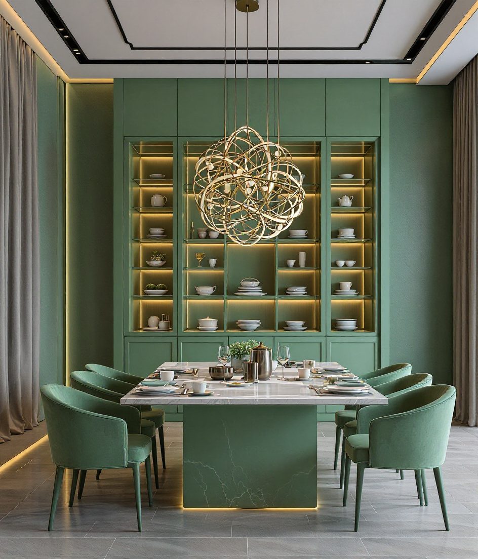 Luxury Statement-Chandelier Dining — Sage & Brass